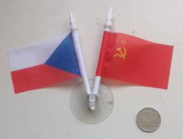Флаг СССР и Чехословакии на торпеду или лобовое стекло