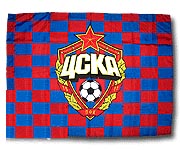 Флаг ЦСКА 4 с креплением на боковое стекло автомобиля