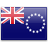 Флаг островов Кука с креплением на боковое стекло автомобиля