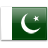 Флаг Пакистана с креплением на присоске на крыло автомобиля