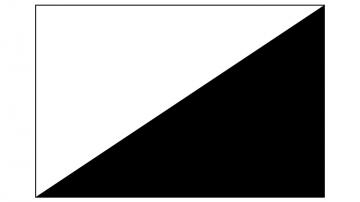 Чёрно-белый флаг, разделённый по диагонали