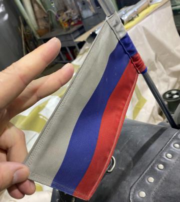 Флаг России для мотоцикла