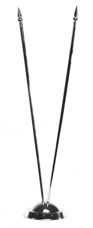 Подставка настольная для 2-х флагов с покрытием (серебро)