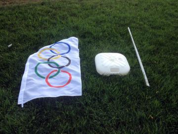 Флагшток 3.5 метра "виндер" с основанием