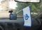 Флаг ФК Динамо Москва с креплением на лобовое стекло автомобиля