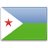 Флаг Джибути с креплением на боковое стекло автомобиля