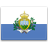 Флаг Сан-Марино с креплением на присоске на крыло автомобиля