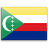 Флаг Коморских островов с креплением на боковое стекло автомобиля