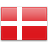 Флаг Дании с креплением на присоске на крыло автомобиля