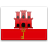 Флаг Гибралтара с креплением на присоске на крыло автомобиля
