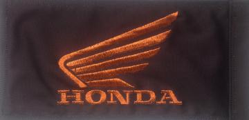 Флаг Хонда (Honda) (вышивка красное золото)