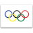 Флаг Олимпийского движения с креплением на боковое стекло автомобиля