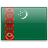 Флаг Туркмении с креплением на присоске на крыло автомобиля